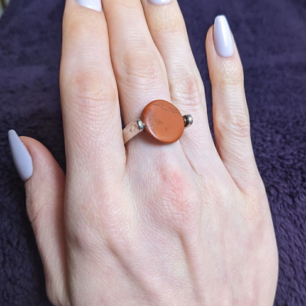 vintage jasper spinner ring 